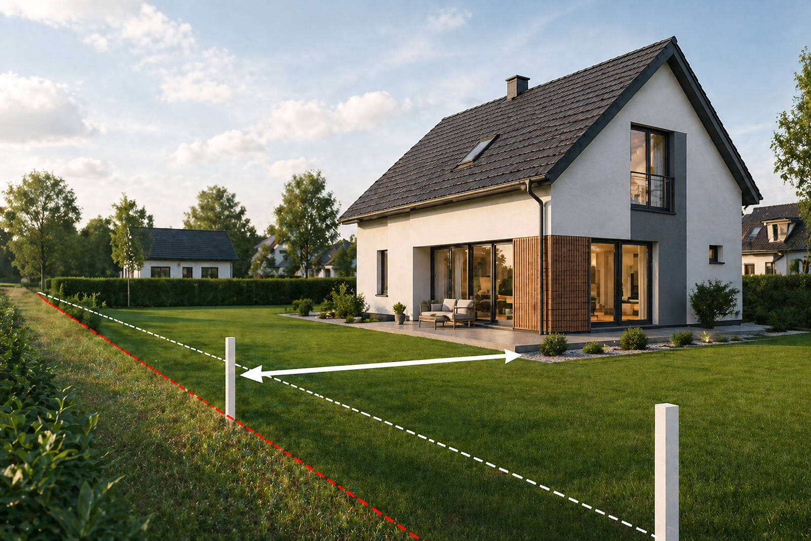 Odległość budynku od granicy działki